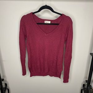 SO Maroon Wine Knit Sweater